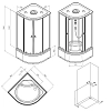 Душевая кабина Am.Pm X-Joy W94C-401A-090BT 90х90 см, с крышей, стекло прозрачное, профиль черный матовый