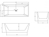 Акриловая ванна Abber 160х80 AB9224-1.6 белый