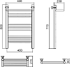 Полотенцесушитель водяной Aquanerzh Прямой групповой с полкой 80х40