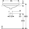 Раковина 55 см Geberit VariForm 500.720.01.2, белый