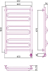Полотенцесушитель электрический Сунержа Элегия 100x60 R
