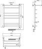 Полотенцесушитель электрический Тругор ЛЦ эл ТЭН 3 П 80x40