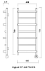 Полотенцесушитель электрический Domoterm Орфей Орфей П7 400*700 EL хром