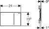 Кнопка смыва Geberit Sigma 70 115.625.00.1 под плитку