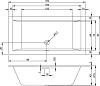 Акриловая ванна Riho Rething Cubic 180x90 R B107022005, заполнение через перелив