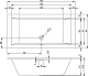 Акриловая ванна Riho Rething Cubic 180x90 R B107022005, заполнение через перелив
