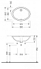 Раковина Serel 0501 52 x 38 x 22 см врезная под столешницу, округлая, белый
