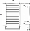 Полотенцесушитель водяной Point PN10156S П8 500x600, хром