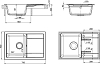 Мойка кухонная Domaci Римини DG 74-49-503 серая