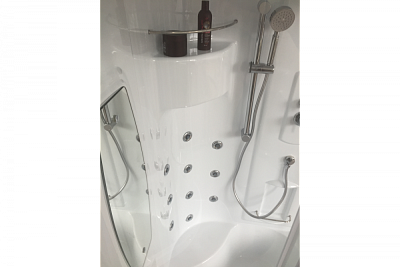 Душевая кабина 90х90 см Royal Bath NRW RB90NRW-C-CH стекло матовое с гидромассажем