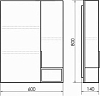 Зеркало-шкаф Comforty Франкфурт-60 00004150528, дуб шоколадно-коричневый