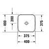 Раковина Duravit Happy D.2 Plus 2359406100 40 x 40 см, антрацит матовый/белый