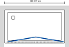 Душевая дверь в нишу GuteWetter Practic Door GK-404 правая (83-87)x190 стекло бесцветное профиль мат. хром