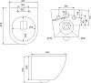 Комплект инсталляция IDDIS BASB020i73 с подвесным унитазом и кнопкой смыва