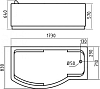 Акриловая ванна Gemy 173х82 G9010 E R