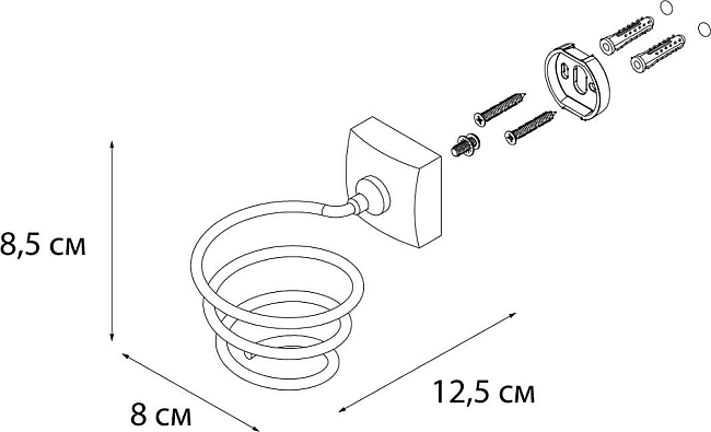 Держатель для фена Fixsen Kvadro FX-61319 хром