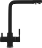 Комплект Мойка кухонная Domaci Солерно DF 425-07 уголь + Смеситель UQ-016-07 уголь