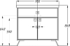 Тумба под раковину Квинта 90 цвет белый/орегон