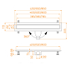 Душевой лоток RGW Drain Leo 60213180-04 черный