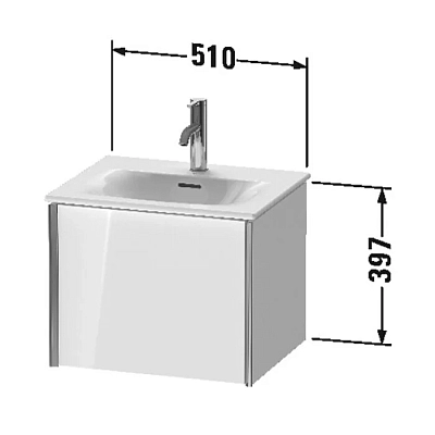 Тумба под раковину Duravit XViu XV40310B222 белый
