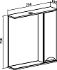 Зеркало-шкаф 75 см Runo Барселона Вн Ш47 RUNO, белый