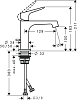 Смеситель для раковины Axor Citterio M 34010950, латунь