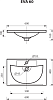 Раковина 60 см Misty EVVA - 60 D Р-Евв14060-Д