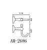 Крючок Art&Max Antic AM-E-2686BL, хром