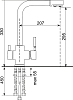 Комплект Мойка кухонная Domaci Солерно DF 505-03 десерт + Смеситель UQ-016-03 десерт