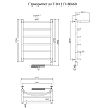 Полотенцесушитель электрический Тругор Приоритет серия 1 Приоритет1/элТЭН8060П хром