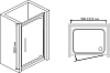 Душевая дверь в нишу RGW Passage PA-05 (960-1010)х1850 стекло чистое EasyClean