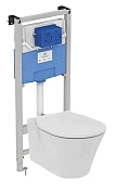 Инсталляция Ideal Standard Prosys Frame 120 M с унитазом Connect Air K819501PA Rimless K819501, сиденье микролифт, панель смыва, комплект