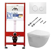 Инсталляция TECE c унитазом Duravit Starck 3 220209, подвесной укороченный, комплект