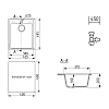Кухонная мойка Ulgran Quartz Forte Forte 425-09 черный