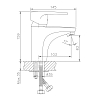 Смеситель для раковины Haiba HB1065 хром