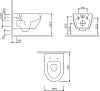 Подвесной унитаз AM.PM Awe C111738SC с сиденьем микролифт, белый
