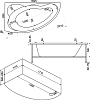Акриловая ванна Bas Лагуна 170 см L без гидромассажа