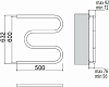 Полотенцесушитель водяной Terminus М-образный 600x500 4620768881190, хром