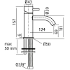 Смеситель для раковины Huber Lynox LX000544D1 серый