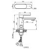 Смеситель для раковины Elghansa Platea 1650302 хром
