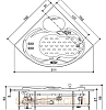 Акриловая ванна Jacuzzi Celtia 150х150 9443-141+9423-6180 белый