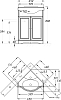 Тумба с раковиной Opadiris Клио 45 угловая нагал
