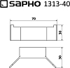 Крючок двойной Sapho Everest 1313-40, хром