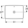 Раковина 55 см Geberit VariForm 500.736.01.2, белый