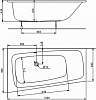 Асимметричная ванна KOLO Split XWA1660000 (правая)