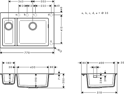Кухонная мойка Hansgrohe S51 S510-F635 43315170