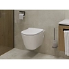 Унитаз подвесной Sanita Luxe Art WC.WH/Art/SlimDM.Rim/WHT.G/S1, безободковый, крышка микролифт, цвет белый