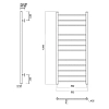 Полотенцесушитель водяной Domoterm Медея Медея П12 (3-4-5) 500x1200 хром