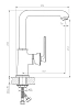 Смеситель для кухни Haiba HB181-7 HB70181-7 черный