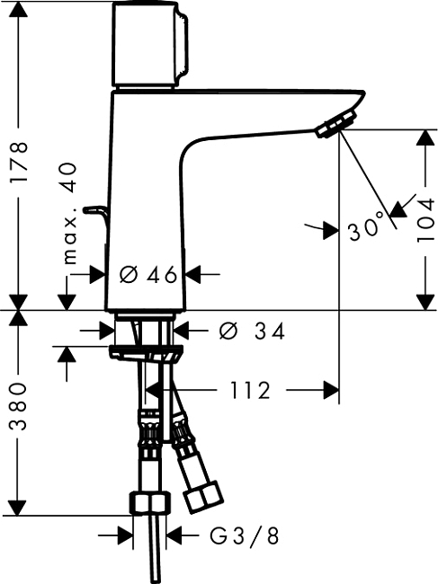 Комплект для ванной Термостат Hansgrohe Ecostat 1001 CL ВМ 13211000 + Смеситель Hansgrohe Talis Select E 71750000 + Душевой гарнитур Hansgrohe Crometta 26651400